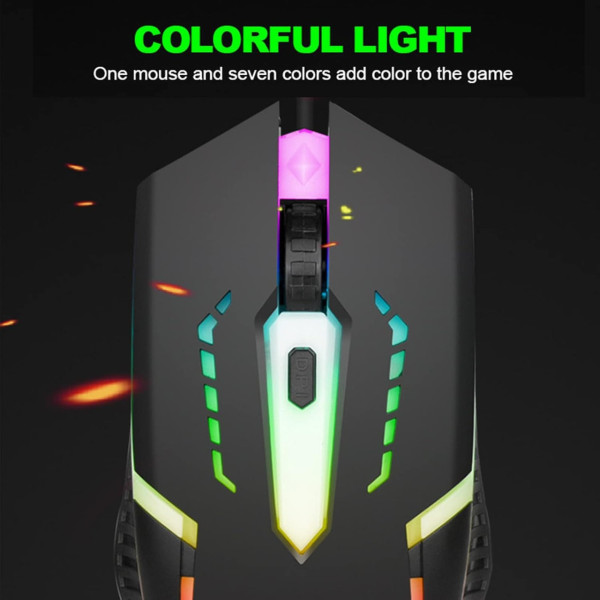Комплект клавиатура с мышью T25 игровой USB RGB проводной подсветка металлическое основание смартфон подставка черный