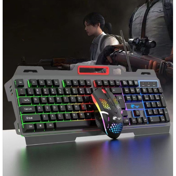 Комплект T750 клавиатура и мышь игровой USB RGB проводной черный