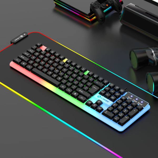 Комплект GTX350 клавиатура и мышь игровой USB RGB проводной черный