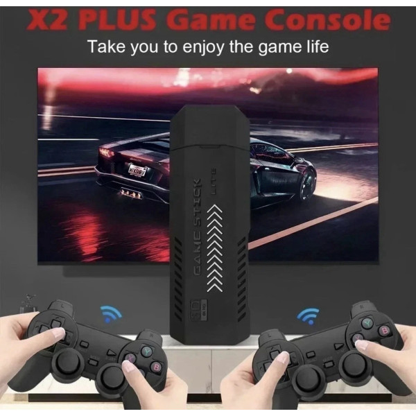Приставка игровая X2 64GB ретро консоль 30000 игр 4K HDMI беспроводные джойстики для телевизора и игрового процесса