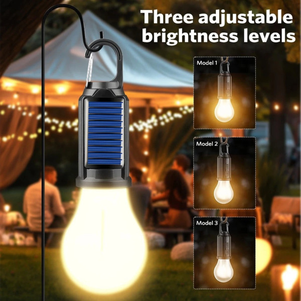 Лампа для кемпинга AND HA-112 LED аккумуляторная солнечная USB зарядка 3 режима