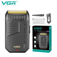 Сеточная электробритва VGR V-375 для сухого и влажного бритья с LED дисплеем триммером и 2 головками для ухода