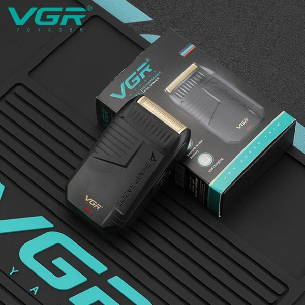 Сеточная электробритва VGR V-375 для сухого и влажного бритья с LED дисплеем триммером и 2 головками для ухода