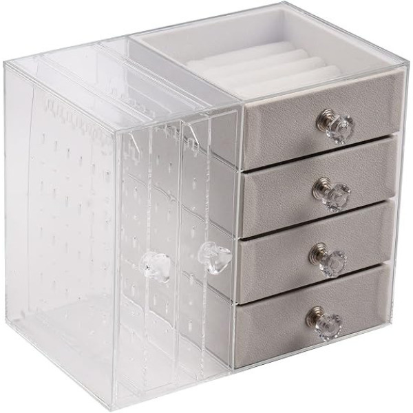 Шкатулка для украшений Makeup Box XL-1831 многоуровневая с выдвижными ящиками и отделениями для хранения аксессуаров