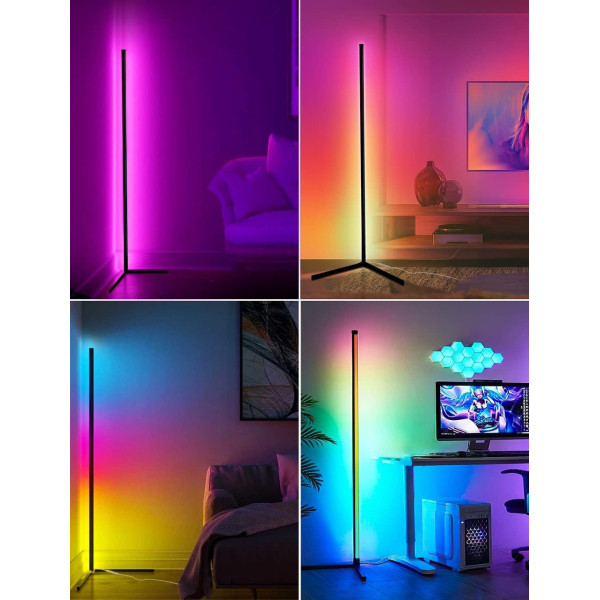 Напольная RGB светодиодная лампа торшер HA-10 HA-100 1,4 м с пультом управления для спальни гостиной атмосферы