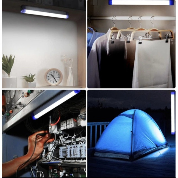 Беспроводная LED подсветка Флейта 52 см магнитная аккумуляторная для шкафа кухни коридора яркое освещение дома