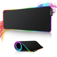 Игровой RGB коврик XL-1747 30×70 см для клавиатуры и мыши большой геймерский коврик с яркой подсветкой и комфортом