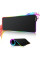 Игровой RGB коврик XL-1747 30×70 см для клавиатуры и мыши большой геймерский коврик с яркой подсветкой и комфортом