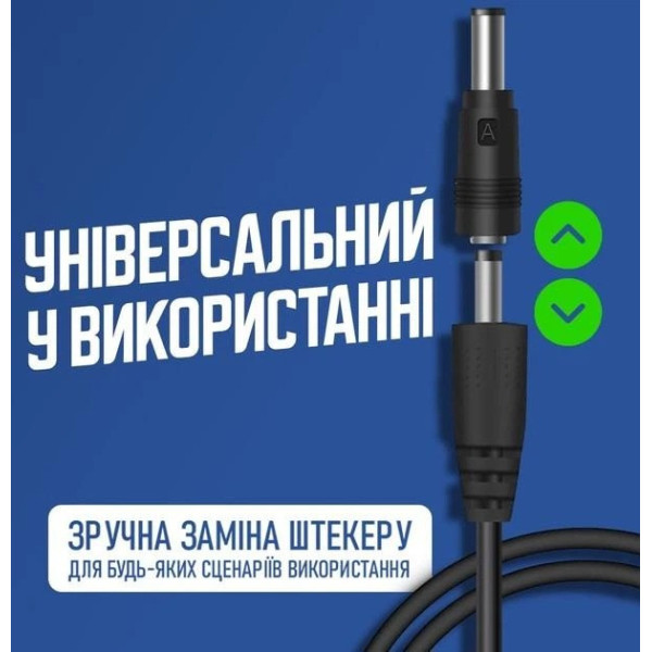 Кабель USB-DC AND 5765 для Wi-Fi роутера, модема и ONU, питание от повербанка с дисплеем и переключателем 9V/12V