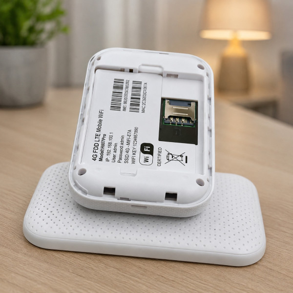 Портативный 4G/5G Wi-Fi роутер с экраном аккумулятором 3000 мАч и SIM-картой для подключения до 10 устройств одновременно