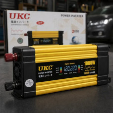 Преобразователь напряжения KSM 1000W 12V LCD с двумя USB автомобильный инвертор 12В 220В с информативным дисплеем