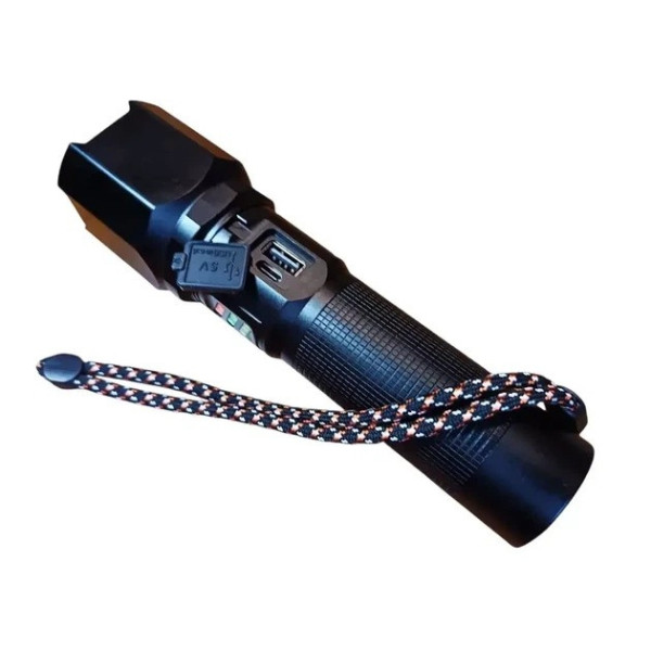 Фонарик ручной аккумуляторный Coba CB-2506 LED с 5 режимами свечения USB портативный карманный фонарь для дома и путешествий