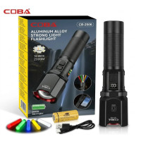 Фонарик ручной аккумуляторный Coba CB-2506 LED с 5 режимами свечения USB портативный карманный фонарь для дома и путешествий
