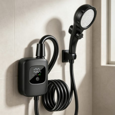 Портативний душ Electric Outdoor Shower з акумулятором 2400 mAh LED-дисплеєм температури та USB зарядкою