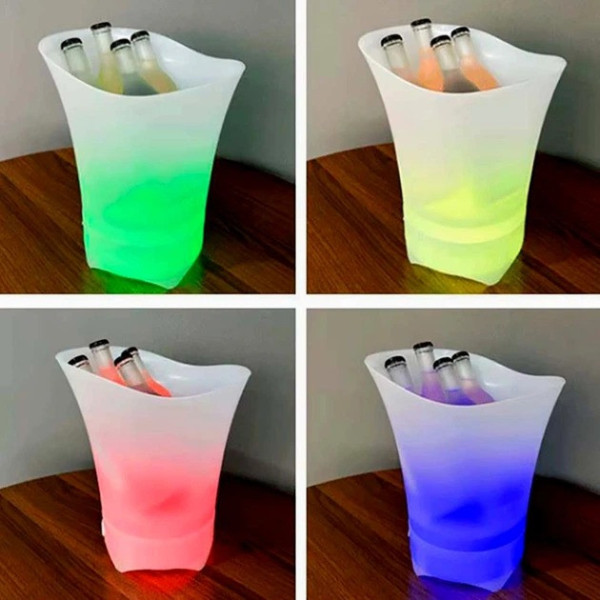 Ведро для льда Bucket Light Bluetooth LED подсветка колонка USB охлаждение напитков стильный бар
