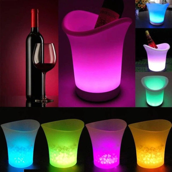 Ведро для льда Bucket Light Bluetooth LED подсветка колонка USB охлаждение напитков стильный бар