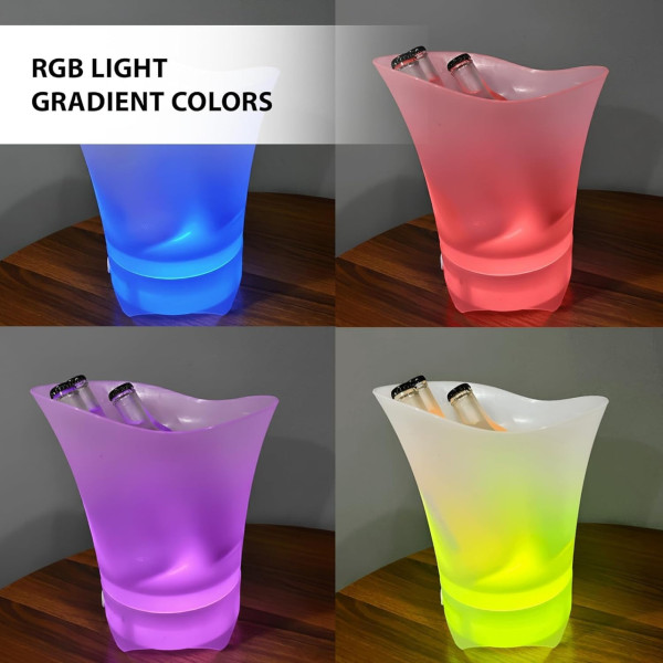 Ведро для льда Bucket Light Bluetooth LED подсветка колонка USB охлаждение напитков стильный бар