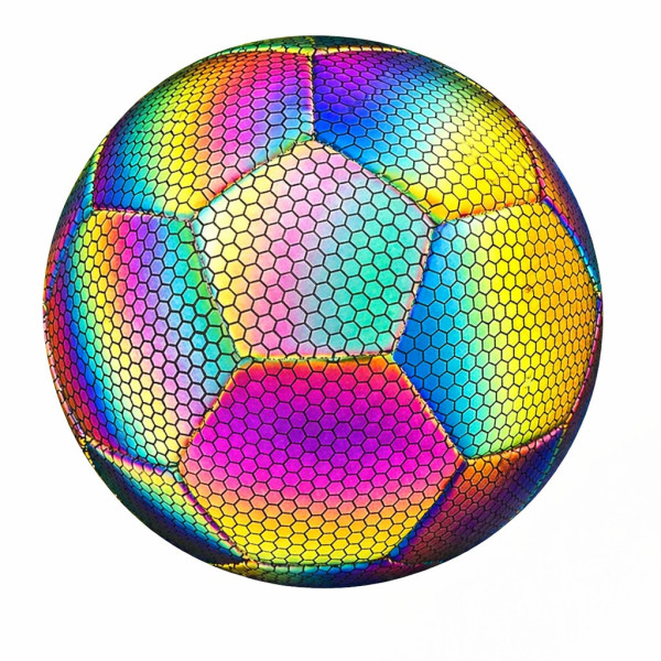 Футбольный мяч BRIGHT BALL No5 светящийся TPU EVA голографический для игры и тренировок спорт 110з
