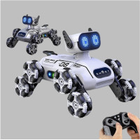 Трюковий робот-собака CX-103 8 коліс RC пес з LED-світлом і музикою керування пультом