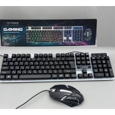 Ігрова клавіатура та миша XSTRIKE X-1014 RGB USB мембранний комплект 104 клавіші