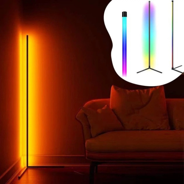 Угловой светильник Corner Light RGB 120 см напольная LED лампа с пультом для стильной подсветки интерьера