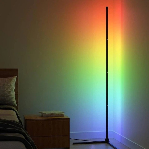 Угловой светильник Corner Light RGB 120 см напольная LED лампа с пультом для стильной подсветки интерьера