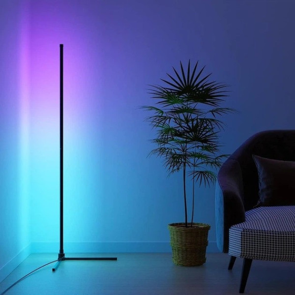 Угловой светильник Corner Light RGB 120 см напольная LED лампа с пультом для стильной подсветки интерьера