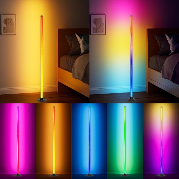 Угловой светильник Corner Light RGB 120 см напольная LED лампа с пультом для стильной подсветки интерьера
