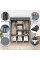 Универсальный тканевый шкаф Storage Wardrobe 88130 с 8 полками и 3 секциями для одежды обуви и домашнего хранения