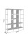 Универсальный тканевый шкаф Storage Wardrobe 88130 с 8 полками и 3 секциями для одежды обуви и домашнего хранения