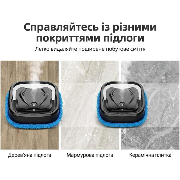 Робот-пылесос для сухой и влажной уборки полов с аккумулятором 2000 мАч компактный интеллектуальный помощник