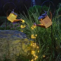 Декоративный садовый светильник Лейка с LED подсветкой на солнечной батарее высотой 80 см для участка