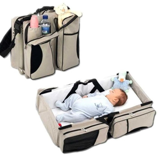 Детская сумка трансформер Baby Room, переносная кроватка-люлька для младенцев от 0 до 12 месяцев, бежевая