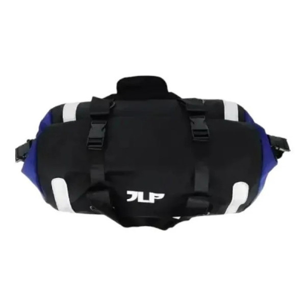 Вместительная спортивная сумка JLP 39×38×23 см с синими вставками дорожная для тренировок путешествий и поездок