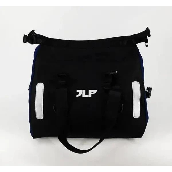 Вместительная спортивная сумка JLP 39×38×23 см с синими вставками дорожная для тренировок путешествий и поездок