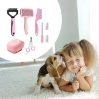 Набор для груминга животных Pet Grooming 8 в 1 с расческами щетками и когтерезом для ухода за шерстью