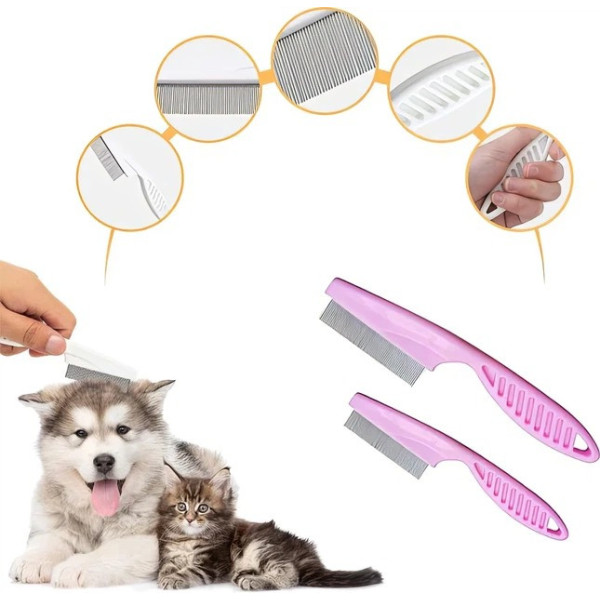 Набор для груминга животных Pet Grooming 8 в 1 с расческами щетками и когтерезом для ухода за шерстью