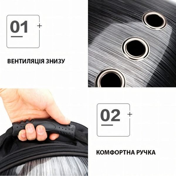Рюкзак-переноска CosmoPet с иллюминатором 42×35×27 см для собак и котов до 10 кг принт Ромашки голубые
