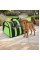 Сумка-переноска For Friends GREEN paws M 41×25×26 см дышащая для собак и котов с удобной конструкцией