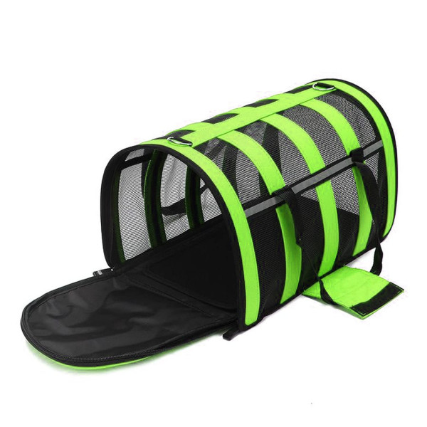 Сумка-переноска For Friends GREEN paws M 41×25×26 см дышащая для собак и котов с удобной конструкцией