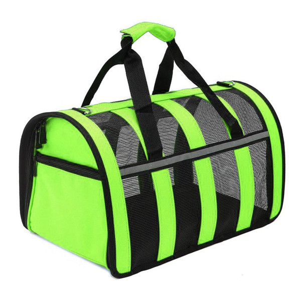 Сумка-переноска For Friends GREEN paws M 41×25×26 см дышащая для собак и котов с удобной конструкцией