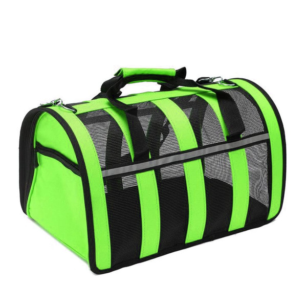 Сумка-переноска For Friends GREEN paws M 41×25×26 см дышащая для собак и котов с удобной конструкцией