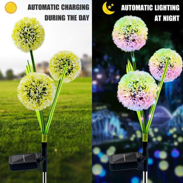 Садова LED-лампа Кульбаба Dandelion на сонячній батареї декоративний світильник для саду IP66