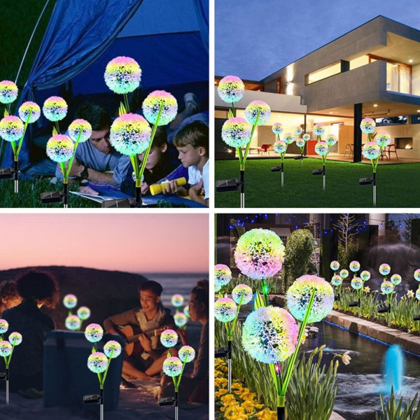 Садова LED-лампа Кульбаба Dandelion на сонячній батареї декоративний світильник для саду IP66