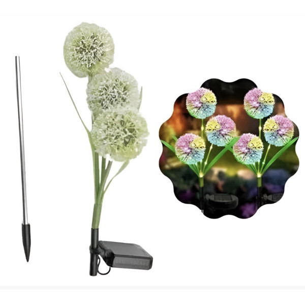 Садова LED-лампа Кульбаба Dandelion на сонячній батареї декоративний світильник для саду IP66
