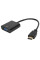 Конвертер HDMI на VGA и AV с аудиовыходом переходник для подключения монитора и проектора черный