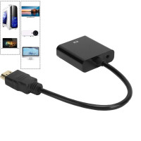 Конвертер HDMI на VGA и AV с аудиовыходом переходник для подключения монитора и проектора черный