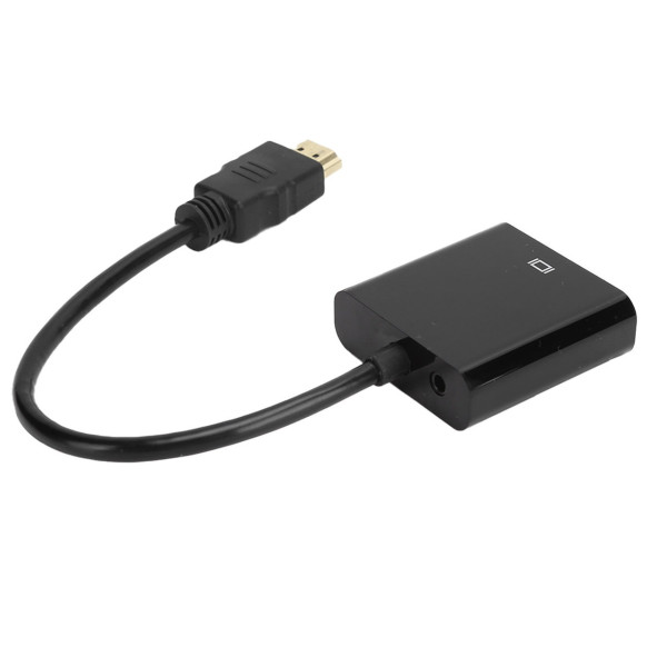 Конвертер HDMI на VGA и AV с аудиовыходом переходник для подключения монитора и проектора черный