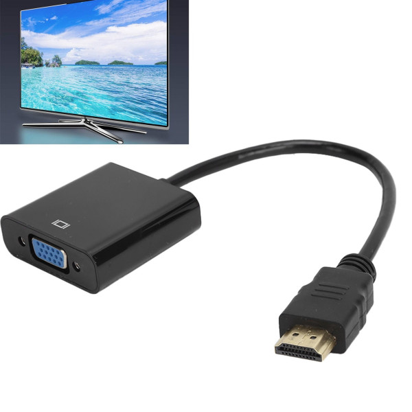 Конвертер HDMI на VGA и AV с аудиовыходом переходник для подключения монитора и проектора черный