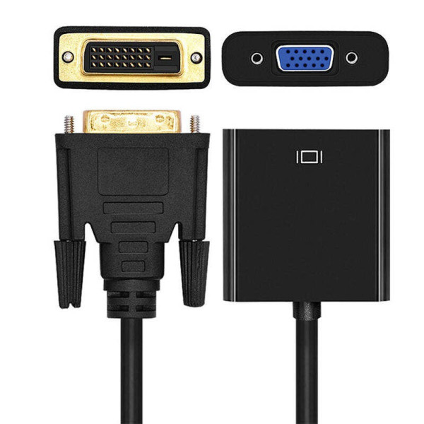 Адаптер DVI на VGA Addap DVI2VGA-01 видео конвертер для монитора и проектора с поддержкой Full HD 1080p